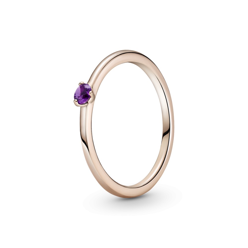 Pandora Rose ring with royal purple crys
